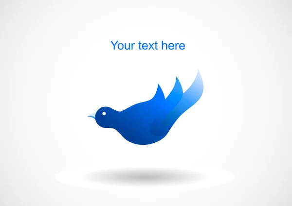 Vector logo blue bird. Bird logo. Dove logo.