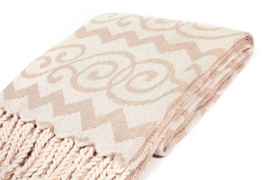 Peshtemal Türk havlusu spa, plaj, havuz, hafif seyahat, sağlıklı moda ve hediyeler için renkli tekstil katlandı. Geleneksel Türk hamamı malzemesi