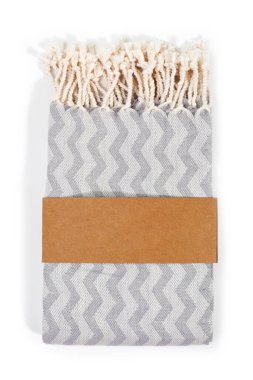 Peshtemal Türk havlusu spa, plaj, havuz, hafif seyahat, sağlıklı moda ve hediyeler için renkli tekstil katlandı. Geleneksel Türk hamamı malzemesi, eşarp