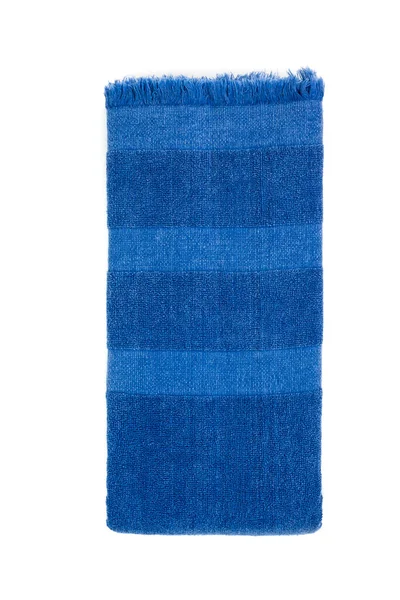 Голубое Пештемаль Турецкое Полотенце Сложил Красочный Текстиль Спа Пляж Бассейн — стоковое фото