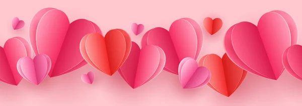 День Святого Валентина Бесшовный Фон Рекламы Социальных Сетях Приглашения Дизайн — стоковый вектор