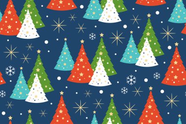 Noel tatili için kusursuz bir devriye. Paket kağıdı, duvar kağıdı ve tebrik kartı için arkaplan tasarımı.