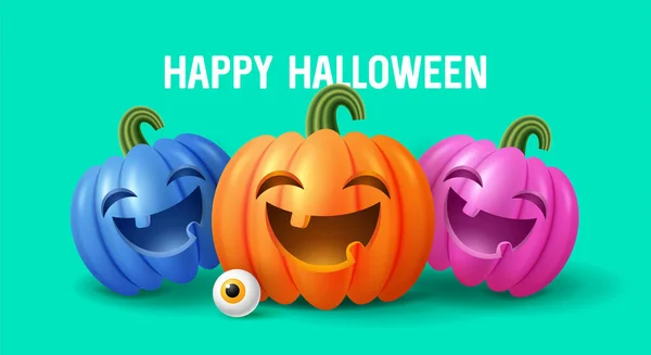 Halloween Dovolená Banner Design Barevným Jack Lucerna Dýně Moderním Pozadí — Stockový vektor