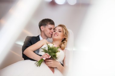 Evlilik çift gülümse