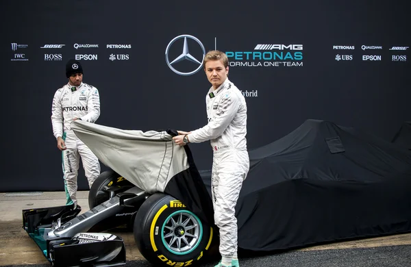 Mercedes amg f1 neue Auto-Präsentation — Stockfoto