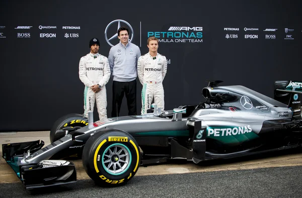 Mercedes AMG F1 nowy samochód Prezentacja — Zdjęcie stockowe