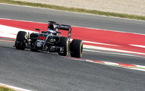 Fernando Alonso-dni testowe F1 — Zdjęcie stockowe