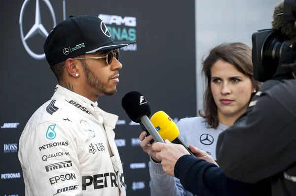 Lewis Hamilton (Mercedes)-F1 test dagar — Stockfoto