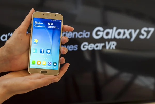 SAMSUNG GALAXY S6 - MOBILE WORLD CONGRESS 2016 — Zdjęcie stockowe