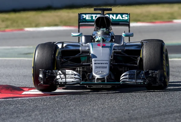 Nico Rosberg (Mercedes) - testování F1 — Stock fotografie