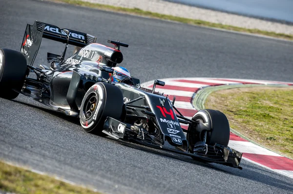 Fernando Alonso (Mclaren Honda) - testování F1 — Stock fotografie