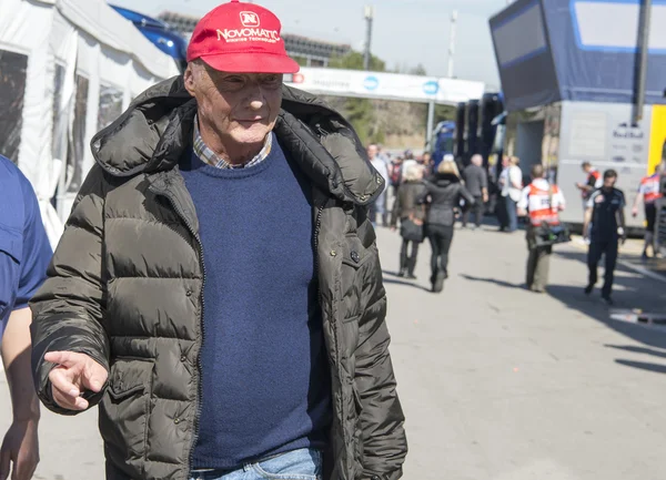 NIKI LAUDA - F1 TESTAUS — kuvapankkivalokuva