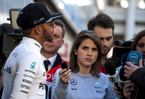 Lewis Hamilton - F1 testning — Stockfoto