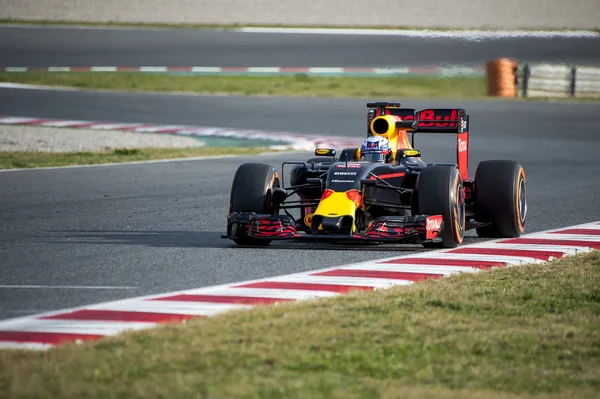 Ріккардо Dani (Red Bull) - F1 тестування — стокове фото