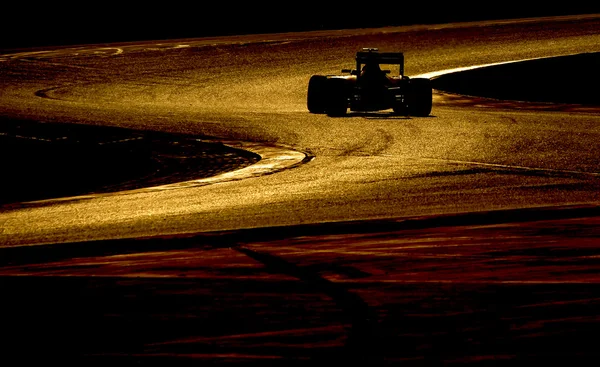 F1 测试日落 — 图库照片
