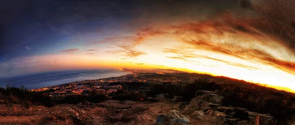 Panorama do horizonte de Barcelona — Fotografia de Stock