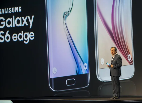 NEW SAMSUNG GALAXY S6 PRESENTATION — Zdjęcie stockowe