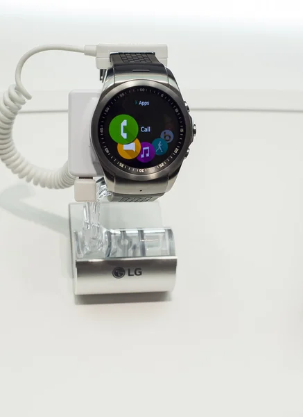 Mobil Dünya Kongresi 2015. LG Smartwatch — Stok fotoğraf