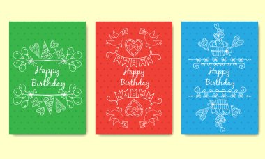 metin için çerçeve. Doğum günün kutlu olsun. Elle çizilmiş grafik