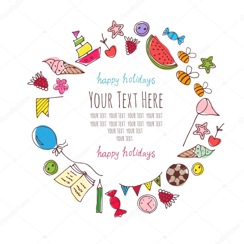 Cadre Pour Texte Avec Articles Pour Bebe Image Vectorielle Par Color5 C Illustration