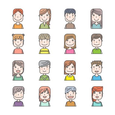 Avatar siluet grafik tasarım gençler