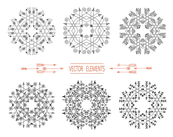 Vector set of logo design templates and symbols in trendy linear style — Stock Vector