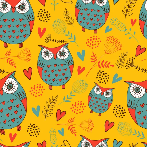 Background with owls — Stock Vector