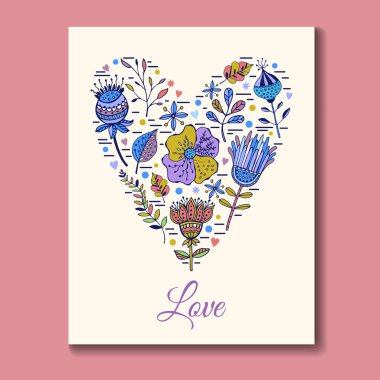 beyaz zemin üzerinde Vintage çiçekler