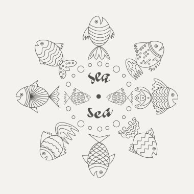 Balık ile metin için çerçeve