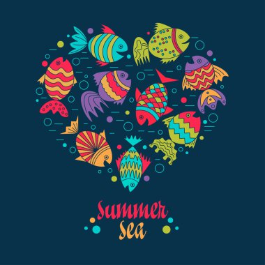 Balık ile metin için çerçeve