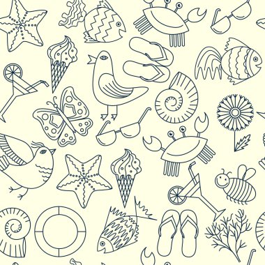 Yaz tema için dikişsiz desen