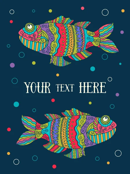 Fish painted by hand. — Stock Vector