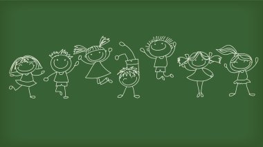 Zıplayan çocuk, soyut