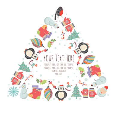 Kerstmis frame voor tekst