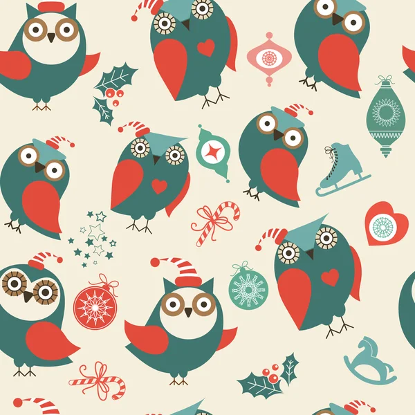 Background with owls — Stock Vector