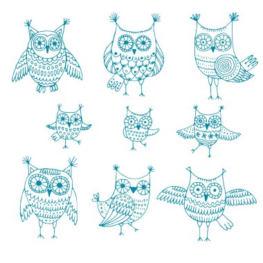 baykuş grafik vektör