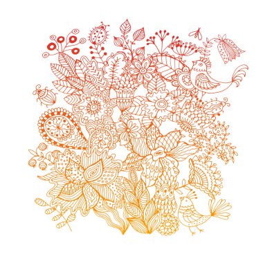 çerçeve çiçek soyut