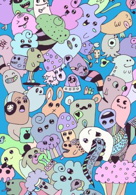 Komik doodle vektör