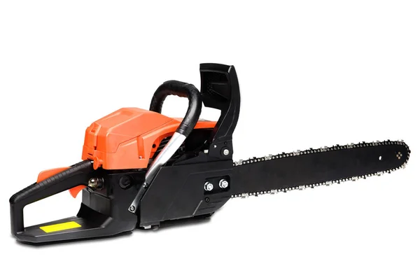 Sawyer Instrument Gas Benzin Clean Modern Chainsaw Close Side View — Stock Fotó