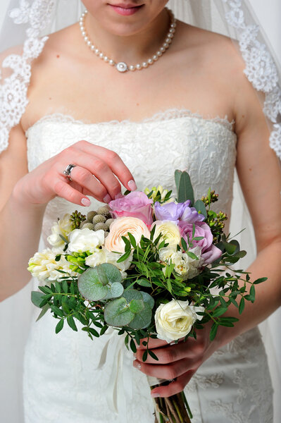 Bride with a bouquet.