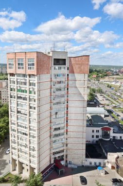 Perm, Rusya - 25 Haziran 2014: Konut binasında Popova stree