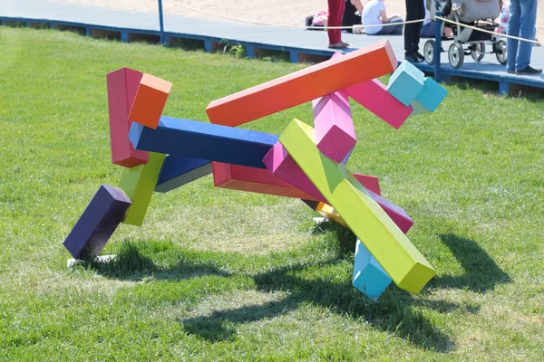 Perm, Oroszország - Jun 11, 2013: Absztrakció festiva a színellenőrző csíkra — Stock Fotó