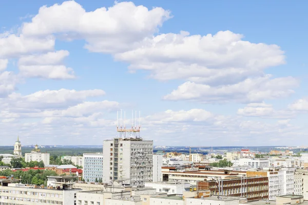 Modern buildings in residential area of big city on sunny day — Stock Photo, Image