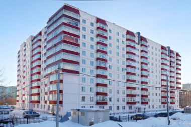 PERM, RUSSIA - FEB 17, 2015: Residential building
