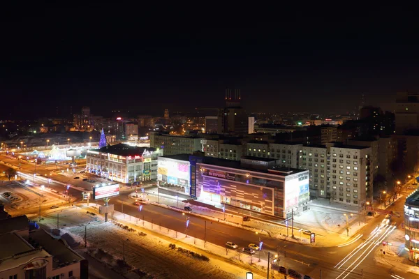 PERM, RUSSIA - FEB 01, 2015: Iceberg Modern mall at night — Stock Fotó