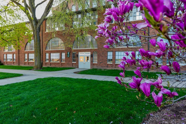 Demonstration Hall otthona ROTC az egyetemen a Michigan State University — Stock Fotó