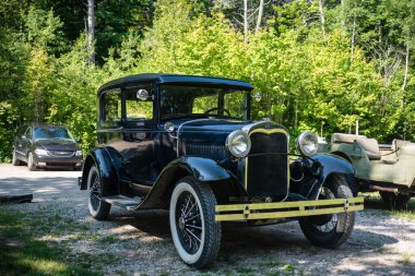 ROGERS ŞEHRİ, MI-16 Temmuz: 16 Temmuz 2021 'de Rogers City' de Ford Model A otomobili.