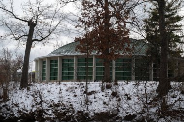 Doğu Lansing, MI - 30 Aralık 2025, Erickson Kiva Binası. Yüksek kalite fotoğraf