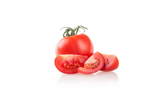 Tomates isolées sur fond blanc — Photo