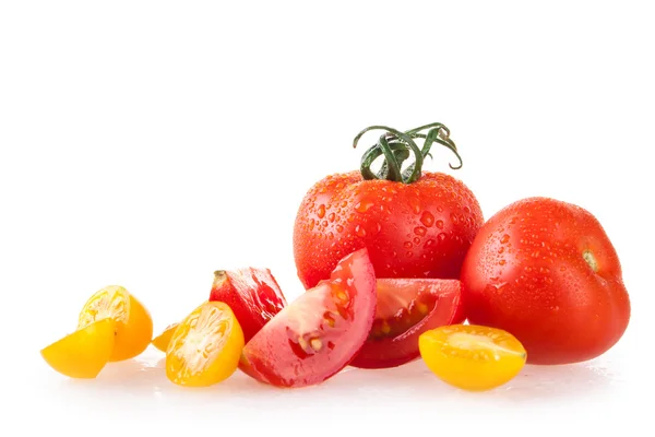 Tomates isolées sur fond blanc — Photo